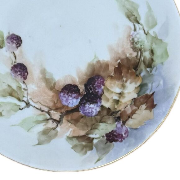 Vintage Floral Plate with Berries - Picture 2 of 6